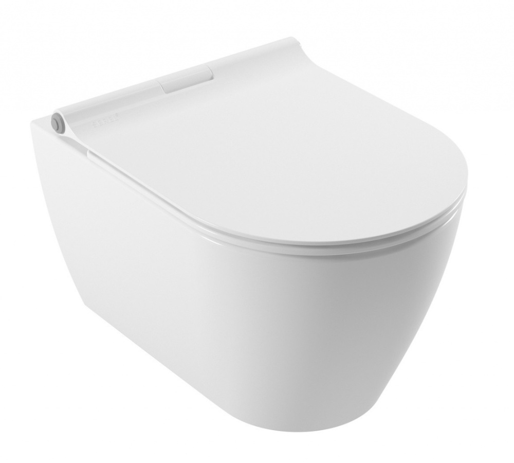 Подвесной унитаз с функцией биде Serel Sapphire SP26BMSL 35.5 x 52 x 34 см сиденье ультратонкое, Sof