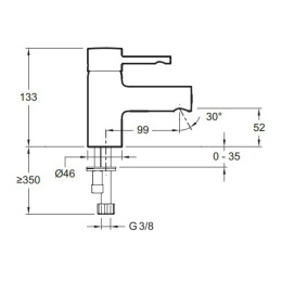 Смеситель Jacob Delafon Cuff E98297-CP для раковины