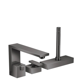 Фото Axor Edge 46430330 Смеситель на борт ванны, на 3 отв., с ручн.душем, излив 210мм, цвет: полир. черны