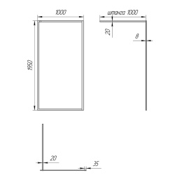 Фото Душевая перегородка 100x195 Paini PAINI-WalkIN100F