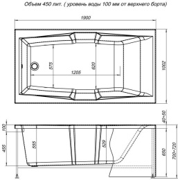 Фронтальная панель для ванны Aquanet Vega 190 черная