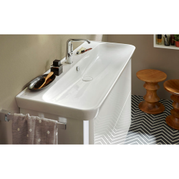 Тумба с раковиной Burgbad Iveo SFEY080F2833G0169C0001*1 80 с подсветкой тумбы, белый глянец