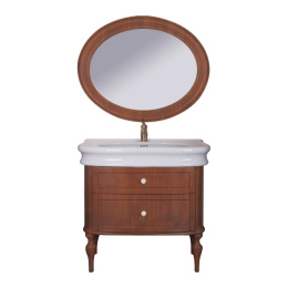 Фото Tiffany World, Palermo 7702, Комплект мебели с раковиной и зеркалом, ручки: белая керамика, 90*54*h8