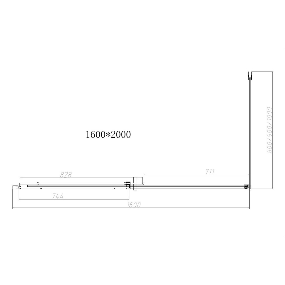 Душевой уголок Vincea Dice (VSR-4D1016CLB) черный