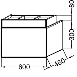 Мебель под раковину 60 см Jacob Delafon EB1185-G1C