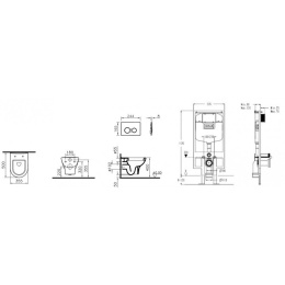 Инсталляция и унитаз Vitra Zentrum (9012B003-7205) белый