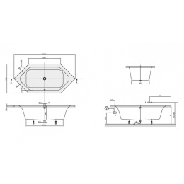 Акриловая ванна 190x90 Villeroy&Boch (UBA199LFS6V-01), прямоугольная-асимметричная