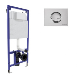 Фото Инсталляция для унитаза Berges Novum 040223 кнопка R3 хром глянец