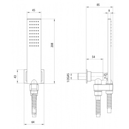 Bossini Flat One C13001C.030 Лейка для душа, хром