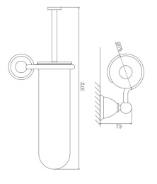 FIMA Carlo Frattini Style F6046/1CR Ерш для унитаза подвесной