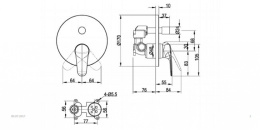 Фото Villeroy&Boch O.novo TVS10435300061 Смеситель для ванны встраиваемый без излива