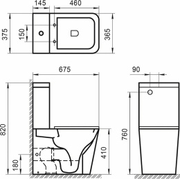 Бачок BelBagno Ardente-R BB02093T