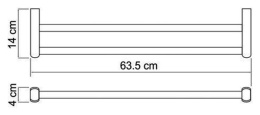 Фото Полотенцедержатель WasserKRAFT Berkel 6840, двойной