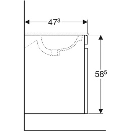 Тумба под раковину Geberit Renova Plan 869503000, 98,8 см, цвет дуб