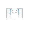 Шторка на ванну Koller Pool Waterfall Line двухлементная 1150х1400 chrome; grape (QP95(left) chrome,