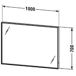 Зеркало с подсветкой Duravit LC738200000, белый