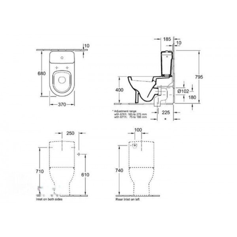 Унитаз компакт 6610 10 R1 VILLEROY&BOCH Subway