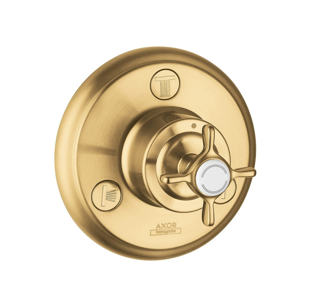 Фото AXOR Montreux 16830140 Trio/Quattro переключатель положений ¾ (шлифованная бронза)