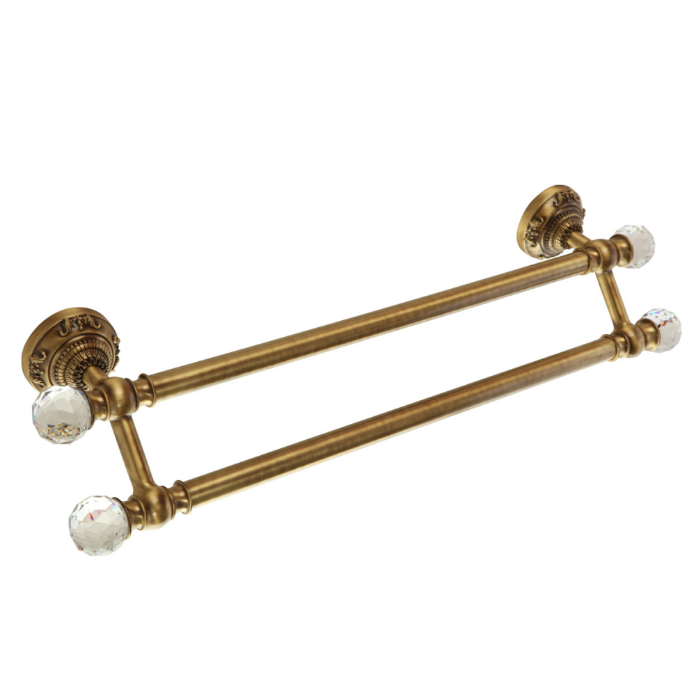 Фото Migliore Cristalia 16777 Полотенцедержатель двойной L60 cm, бронза SWAROVSKI