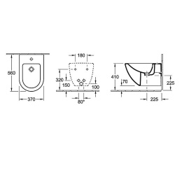 Биде подвесное 7400 00 01 VILLEROY&BOCH SUBWAY