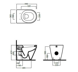 Унитаз напольный Hatria Daytime (YQ3601)