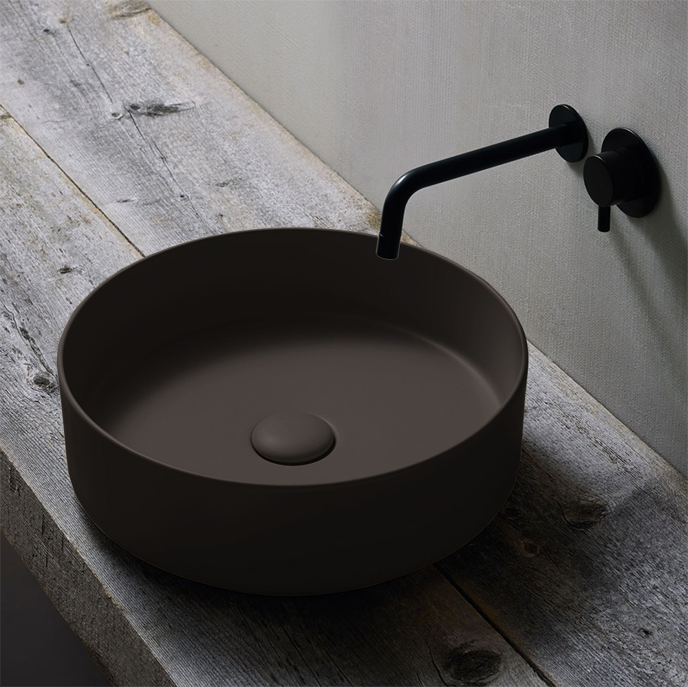 Ceramica CIELO Shui Comfort SHCOLAT40 FN - Раковина накладная Ø 40 см Fango