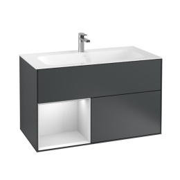 Villeroy Boch Finion F030MTHG Тумба под раковину 996х498 мм (white matt/midnight blue matt)