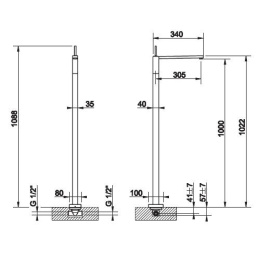 Смеситель для раковины Gessi Rettangolo (20603#031) хром
