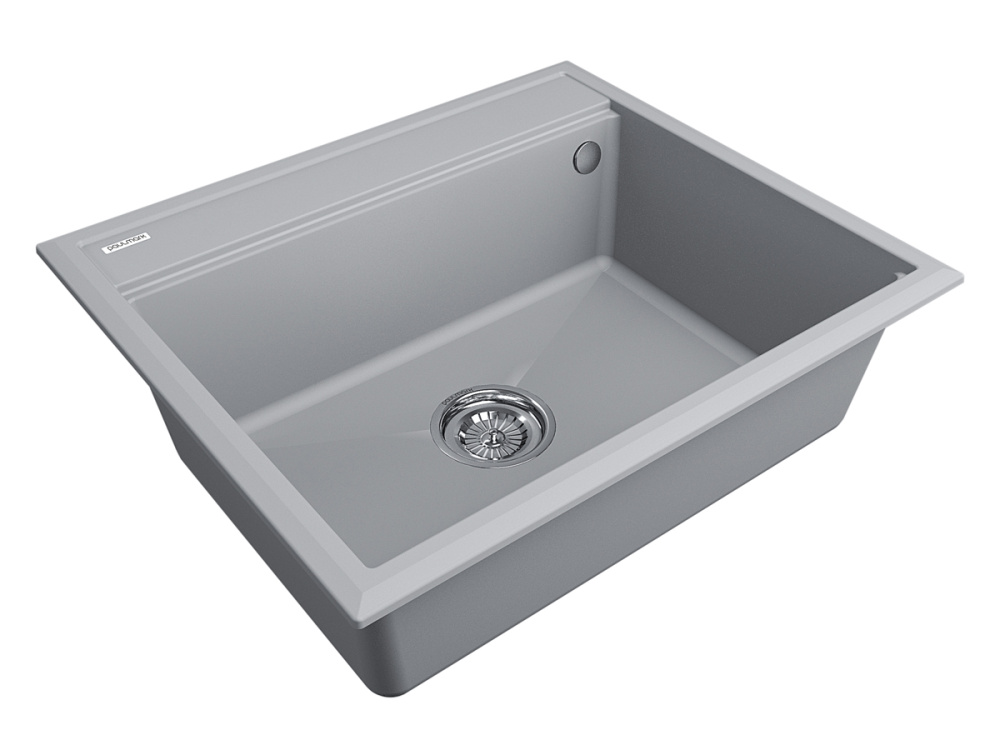 Фото Мойка гранитная STEPIA-590, PM115951-GRS, серый дым, 590х510, Paulmark PM115951-GRS