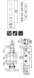 NOBILI Tower TW00103CR_WE00103 Термостат для душа (хром)