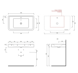 Фото Ceramica CIELO OPERA OPC100 - Раковина для ванной комнаты 100 см (цвет - белый)