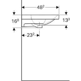 Раковина Geberit Acanto 500.628.01.2, 120 х 48,2 см, двойная, белая