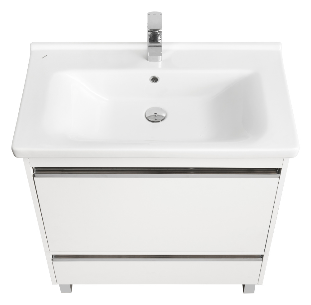 Тумба под раковину Aquaton Капри 80 белый глянец 1A230201KP010