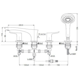 Смеситель для ванны Toto GO TBG01202R