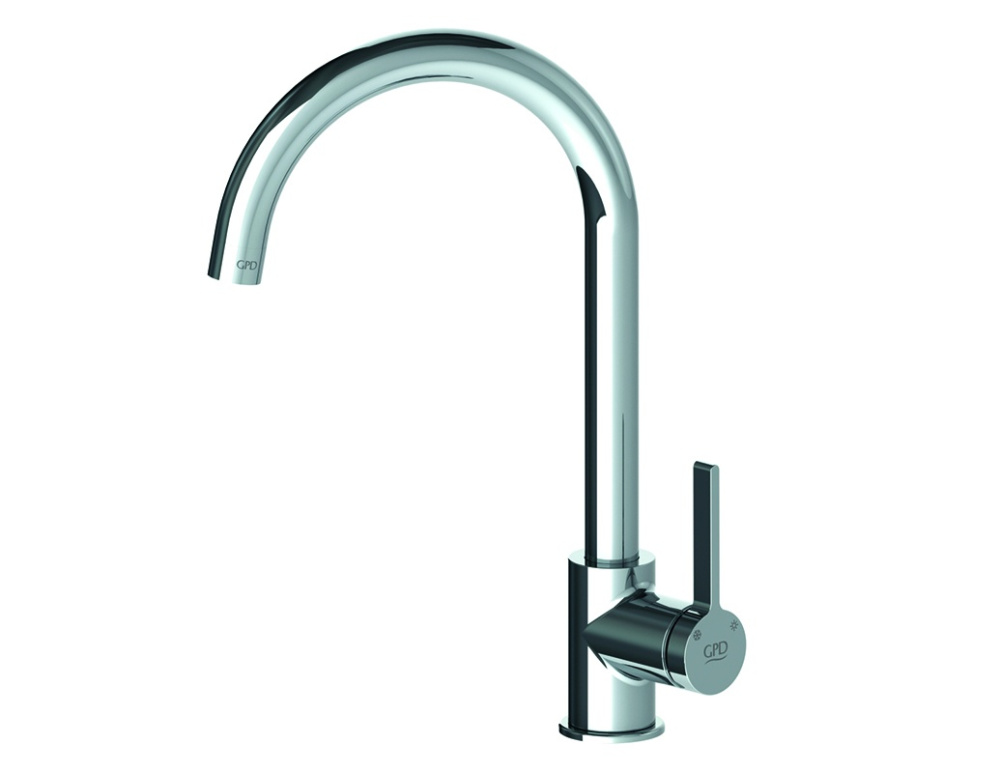 Фото Смеситель GPD Gildo MTE165, для кухонной мойки, хром