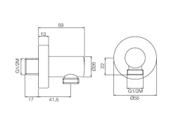 Шланговое подключение Fima Carlo Frattini (F2172CR) хром