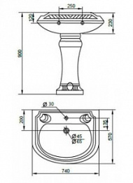 Фото Пьедестал для раковины Cezares King palace CZR-431