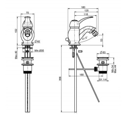 FIMA Carlo Frattini Lamp F3302CR Смеситель для биде