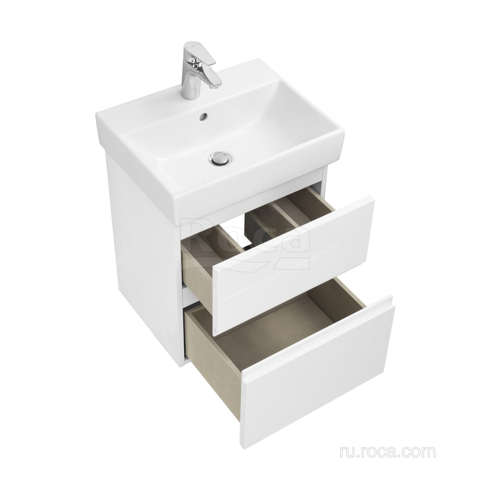 Фото Тумба под раковину Roca Oleta (A857638806) белый глянцевый