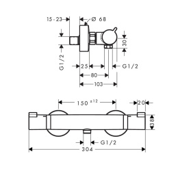 Смеситель для душа Hansgrohe Ecostat Comfort (13116700) белый матовый