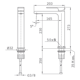 Смеситель для раковины Teka Soller 853111250