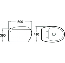 Унитаз подвесной SantiLine (SL-5001) белый