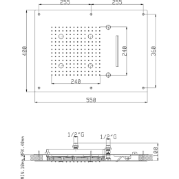Фото Верхний душ Cisal Zen Shower ZS027070D2, хром