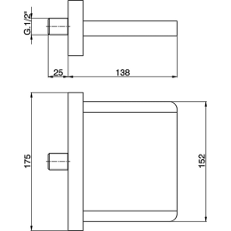 Излив для наполнения ванны Cisal ZA00219021, хром