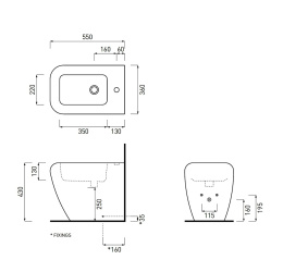 Фото Ceramica CIELO Jungle SHBIIW - Биде напольное (Iguana White)