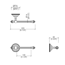 Фото Держатель туалетной бумаги Devon&Devon Black Diamond (BLKD511CR) хром