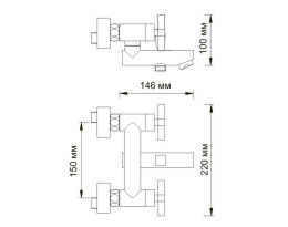 Смеситель для ванны  WasserKRAFT Weser 7801 Хром
