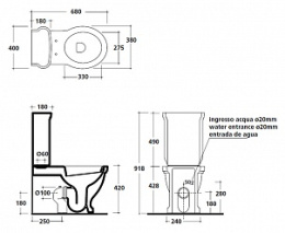 Фото Бачок для унитаза Galassia Ethos (8490)