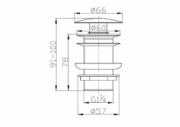 Донный клапан BelBagno (BB-SC-NERO) черный