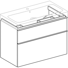 Geberit iCon 840392000 Тумба для раковины, с ящиками выдвижными
